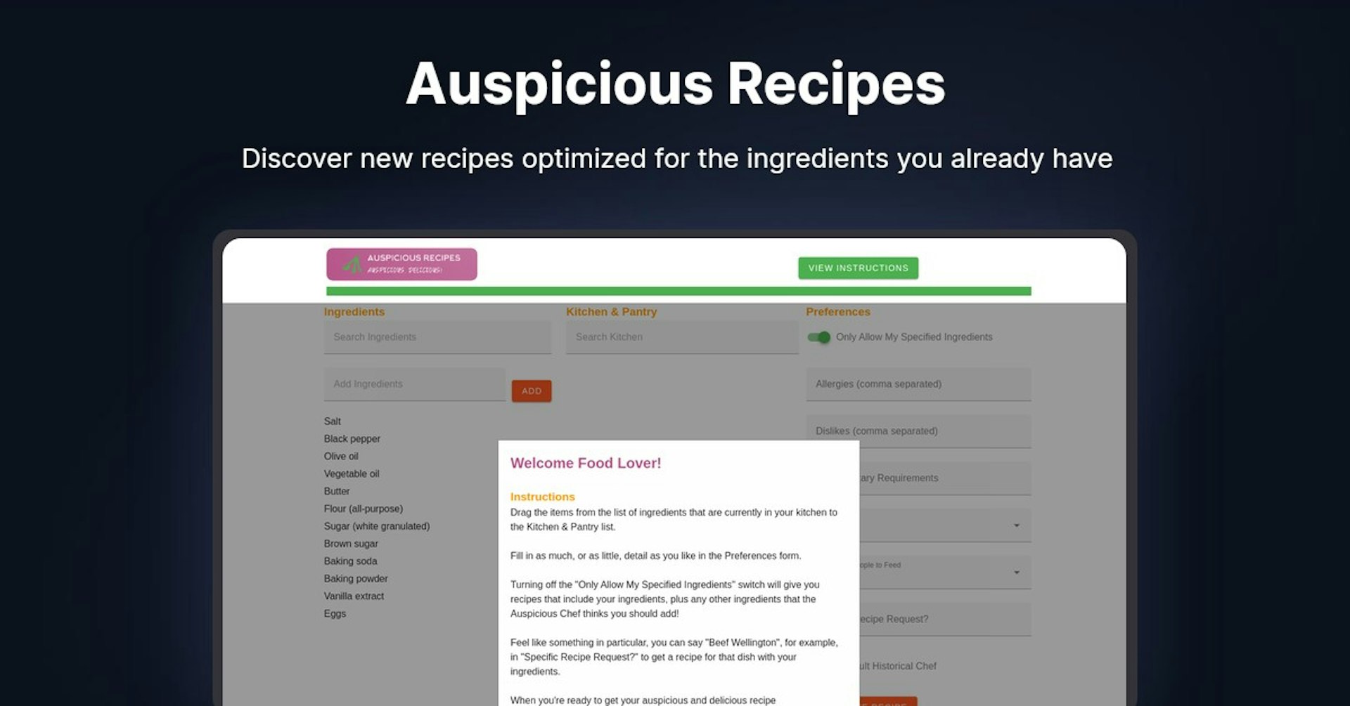 Auspicious Recipes