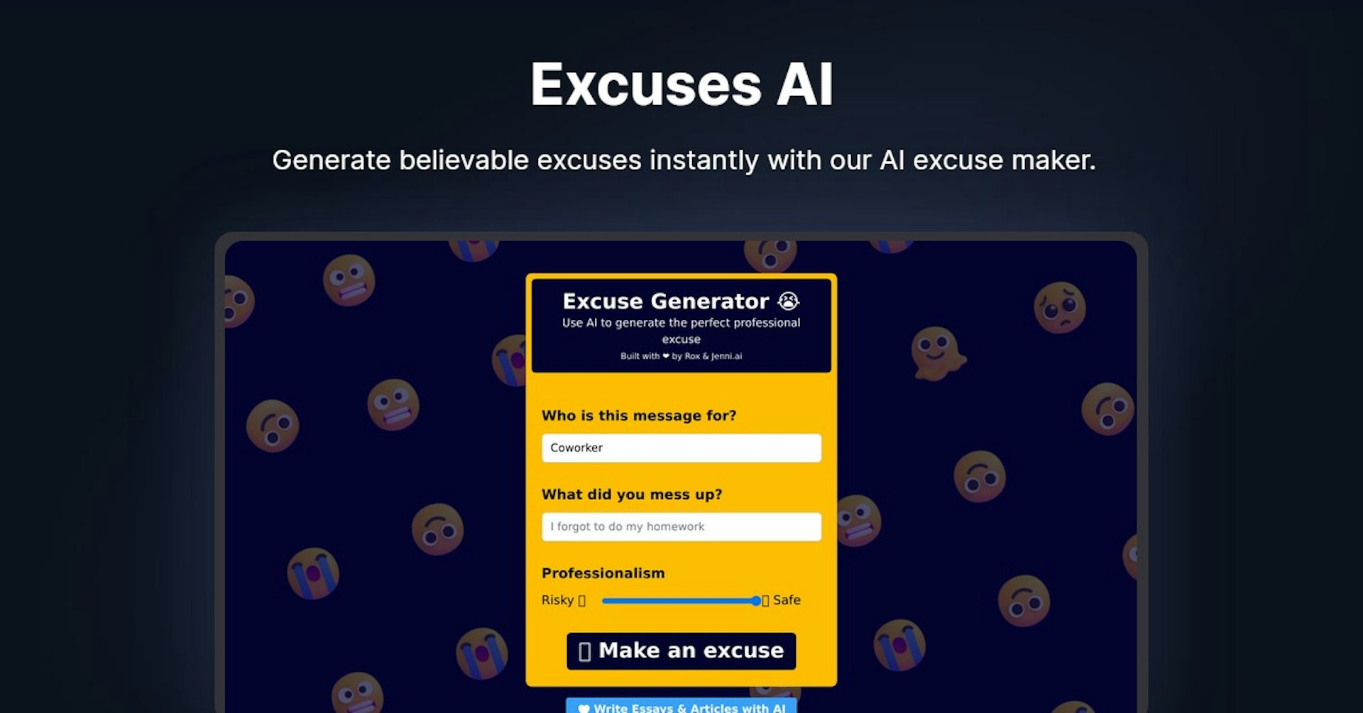 Excuses AI