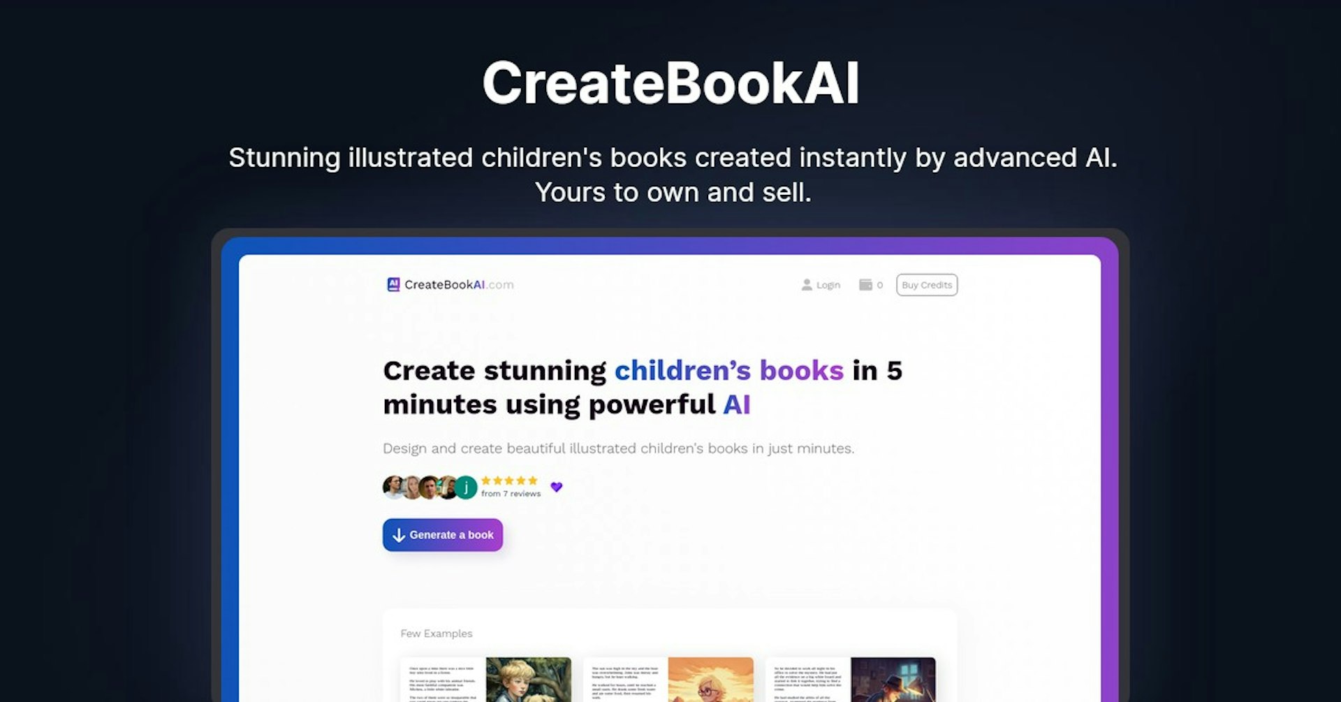 CreateBookAI: Generate Custom AI-Illustrated Children's Books in 5 Minutes