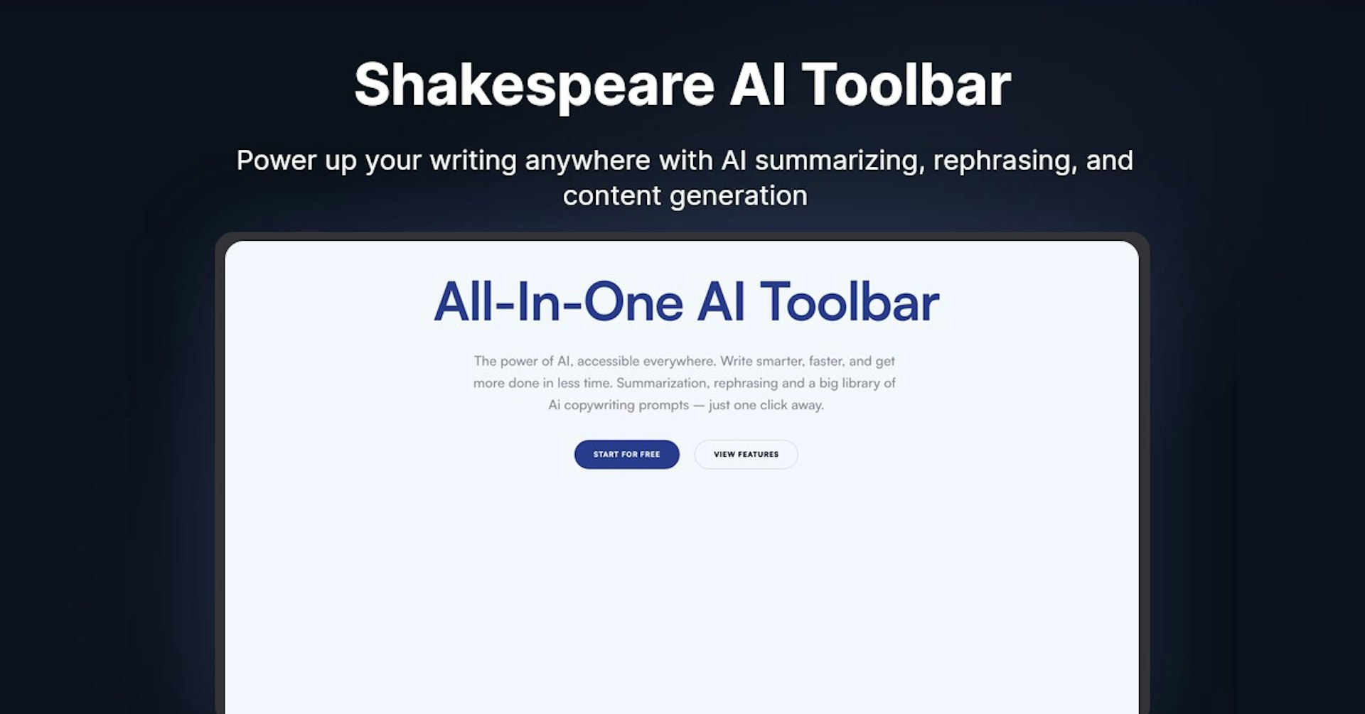 Shakespeare AI Toolbar