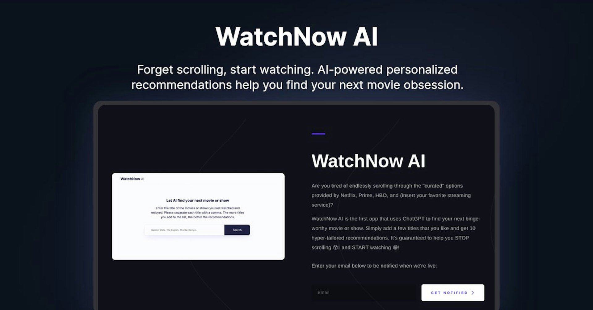 WatchNow AI
