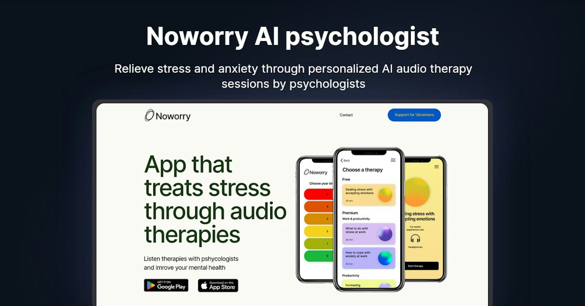 Noworry AI psychologist