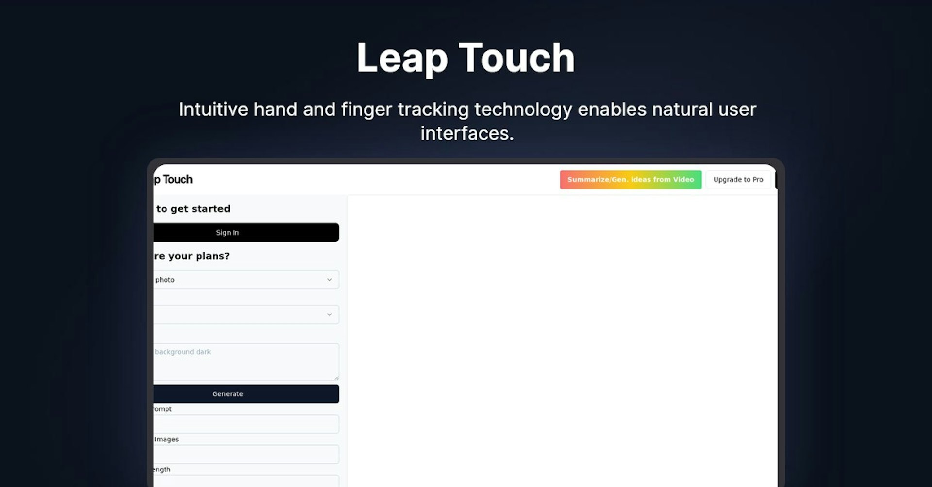 Leap Touch