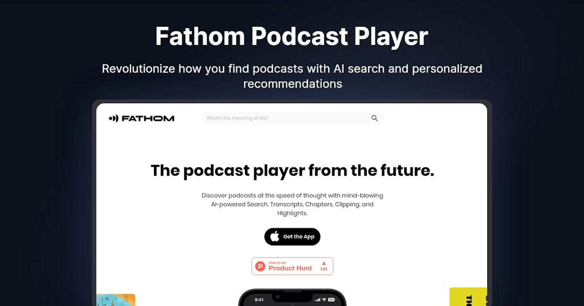 Fathom Podcast Player