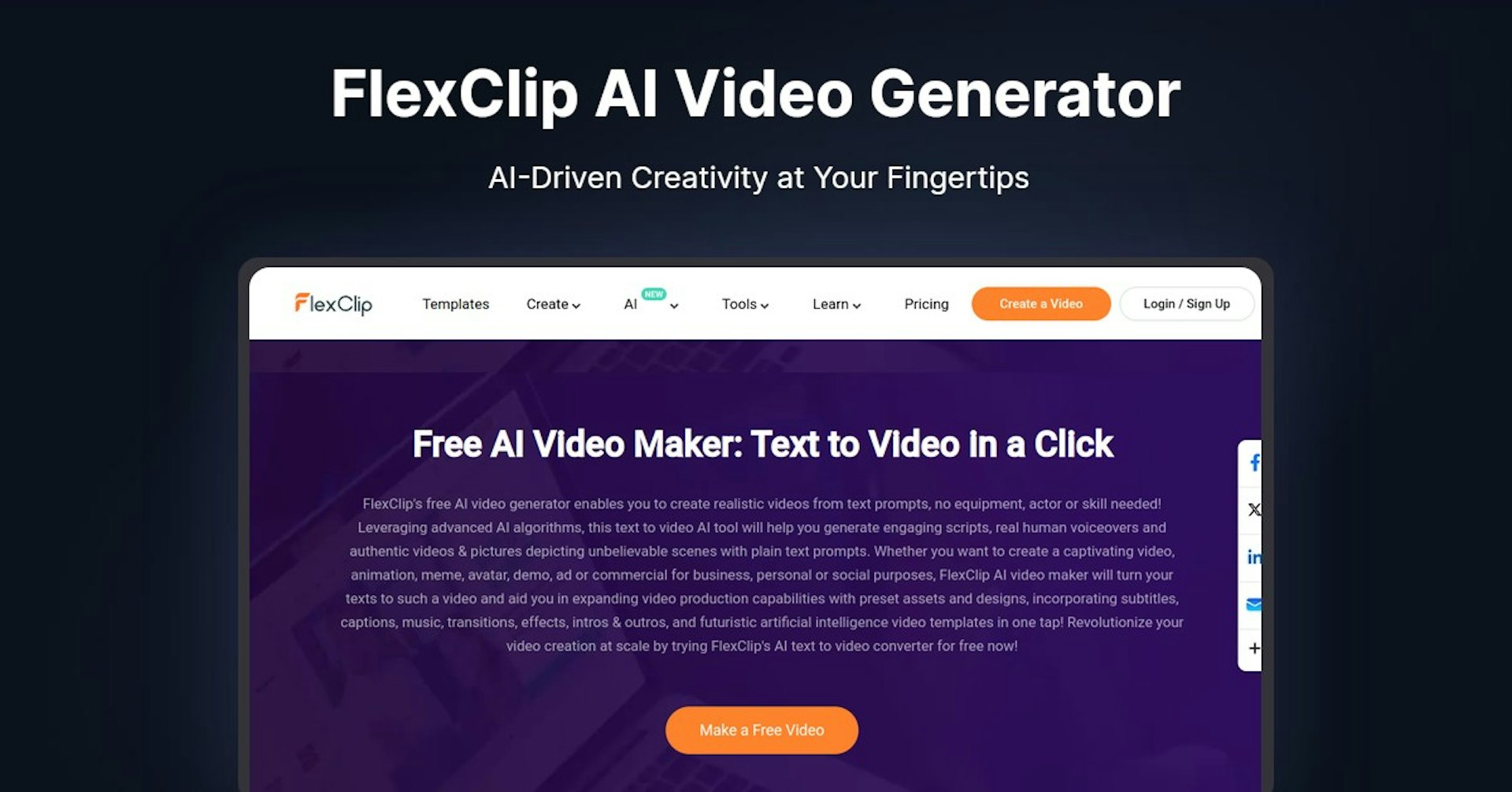 FlexClip AI Video Generator