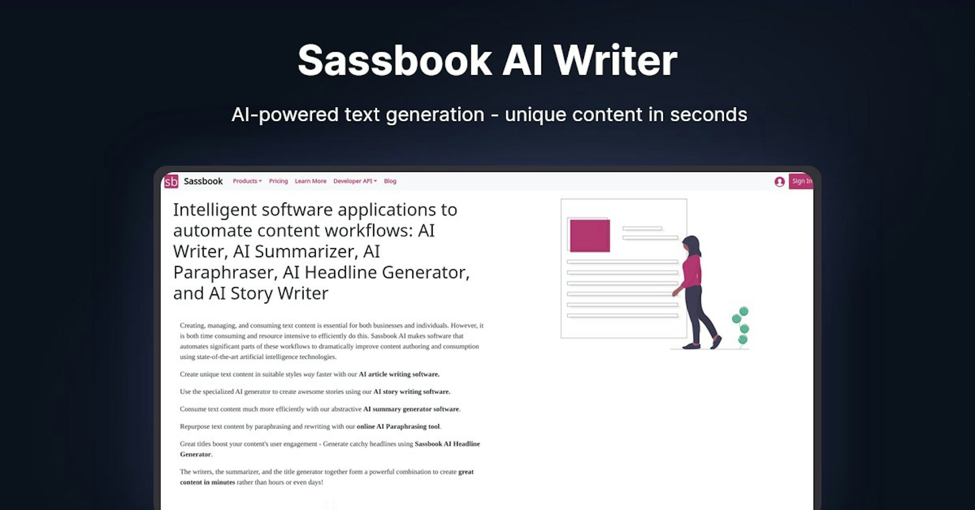 Sassbook AI Writer