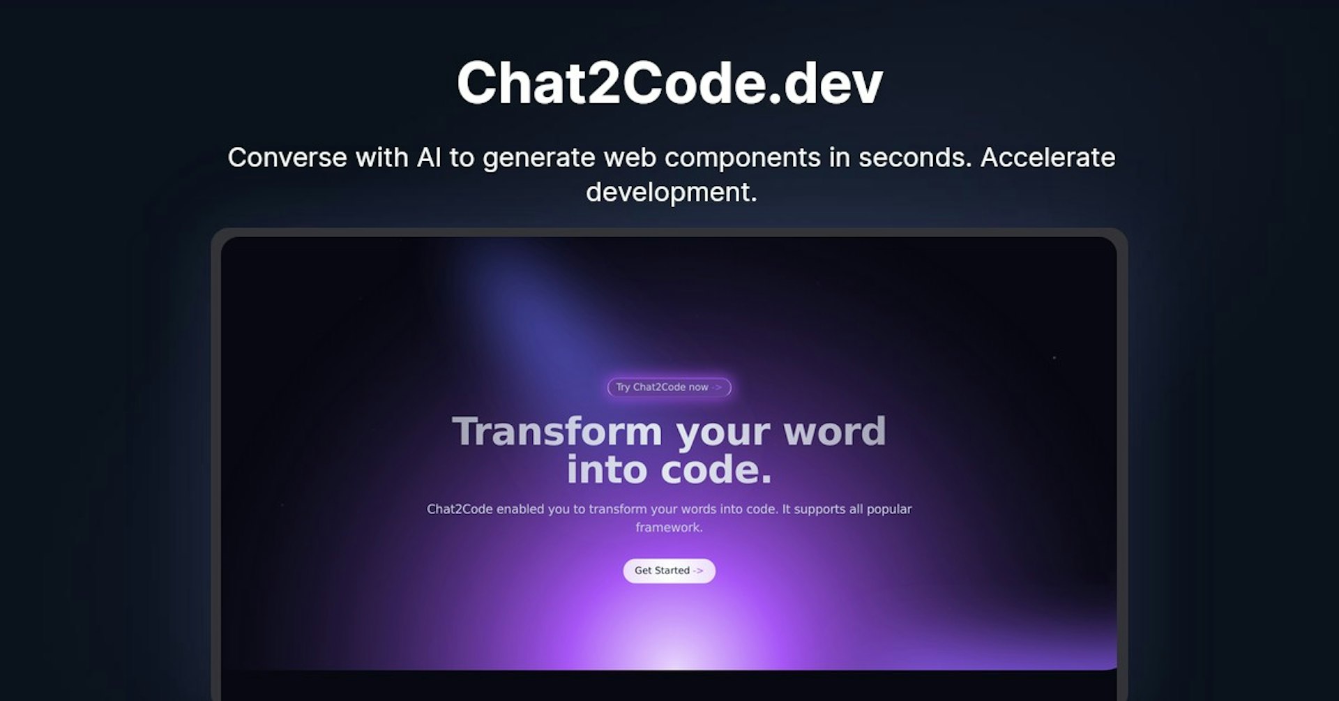 Chat2Code.dev