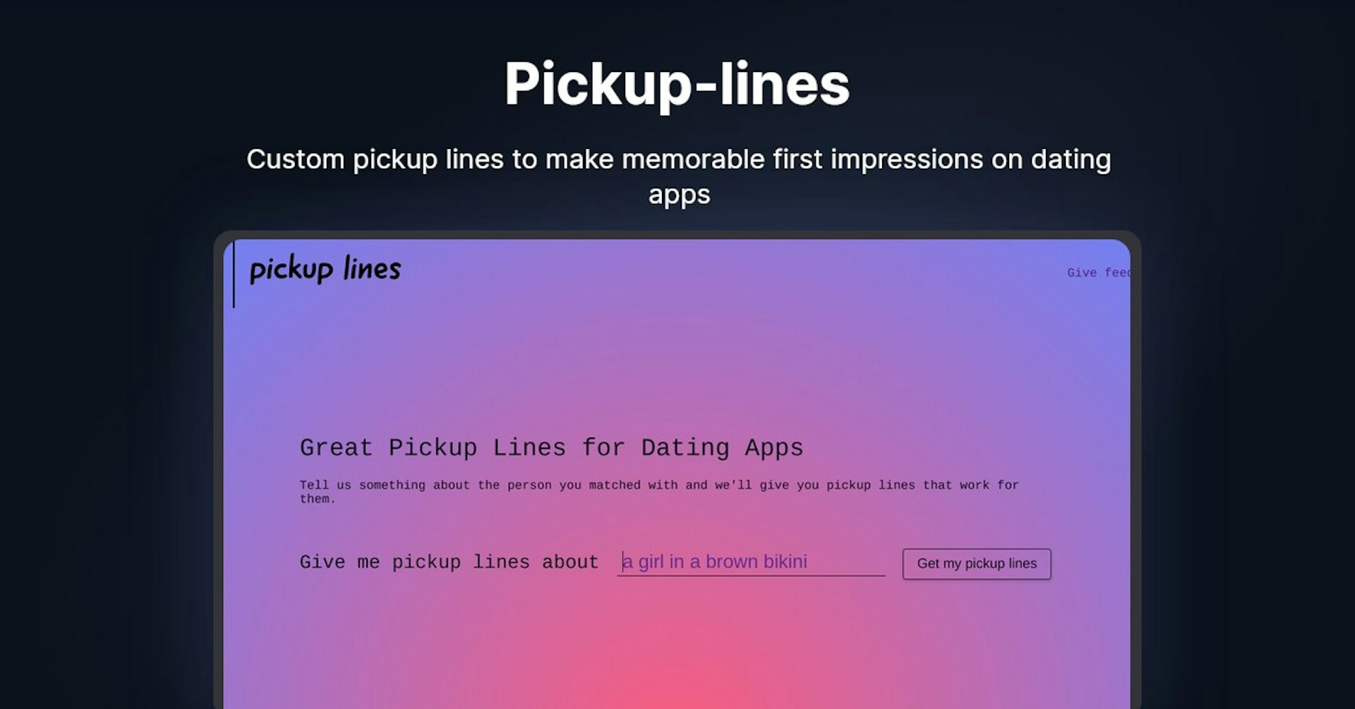 Pickup-lines
