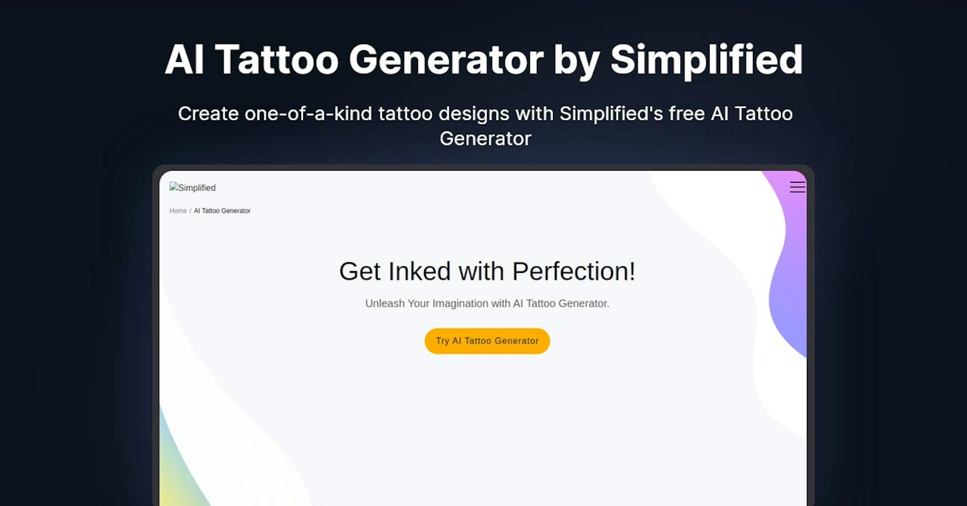 AI Tattoo Generator by Simplified
