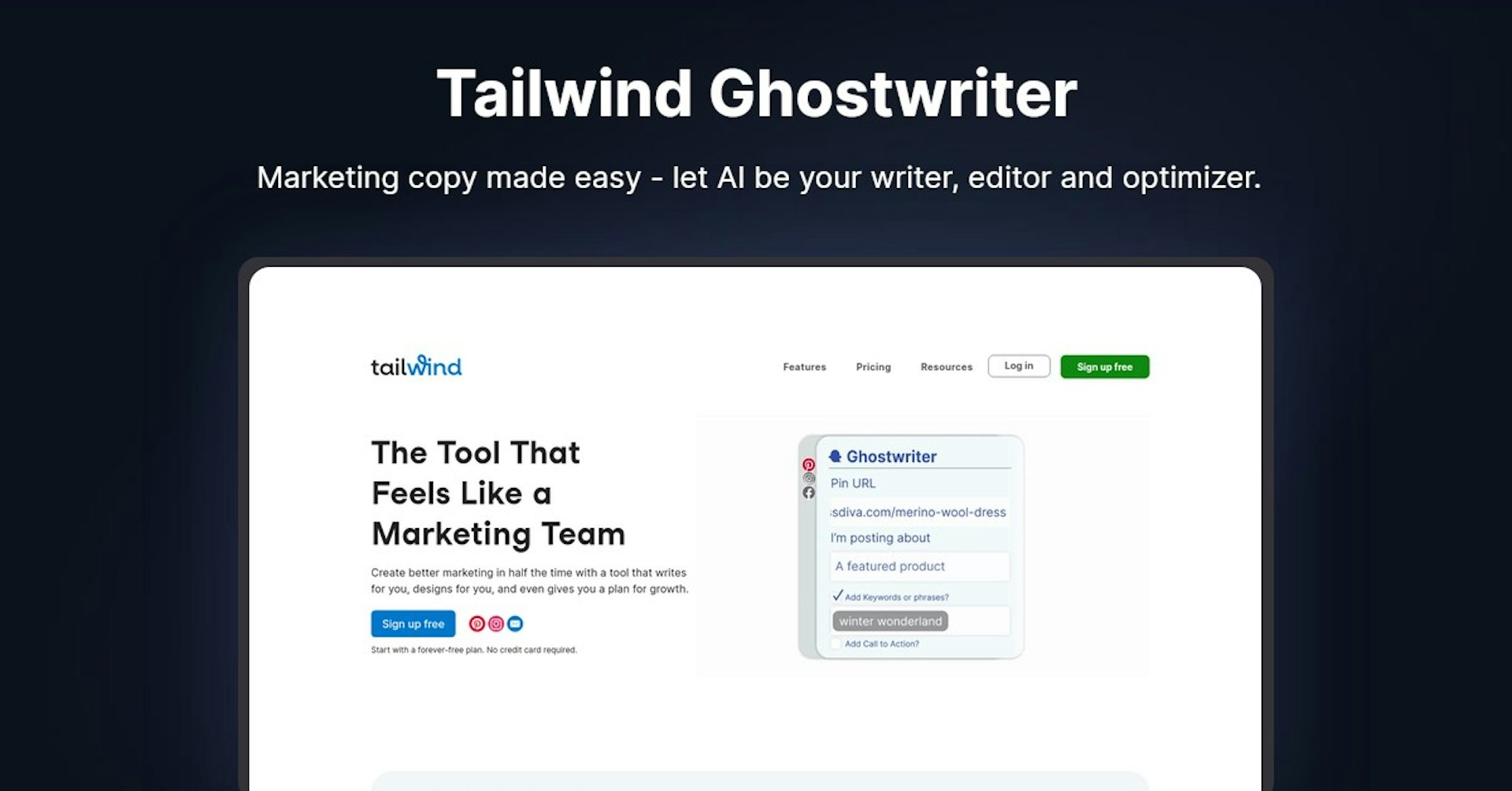 Tailwind Ghostwriter