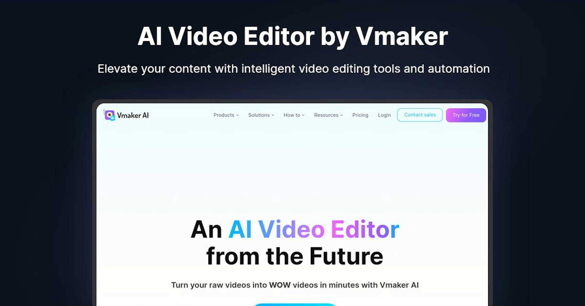 AI Video Editor by Vmaker