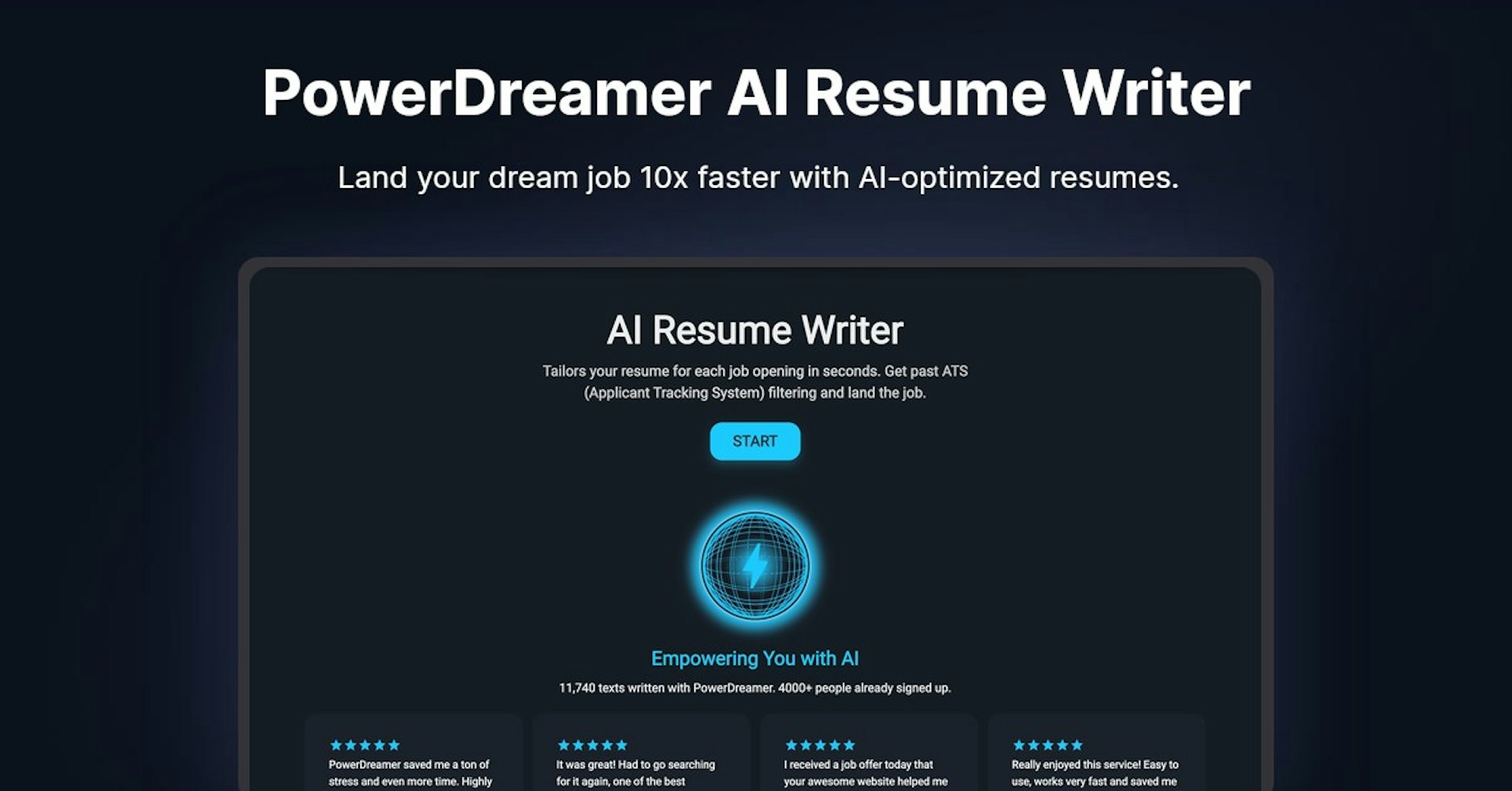 PowerDreamer AI Resume Writer