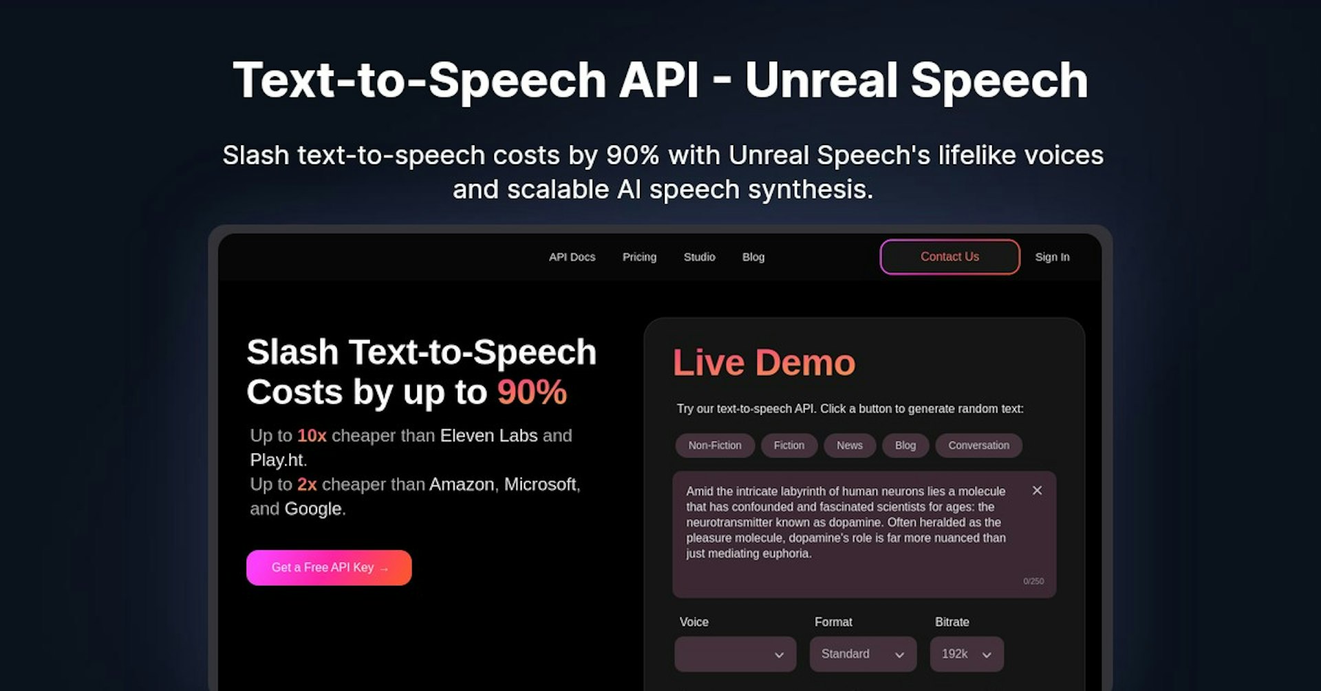 Text-to-Speech API - Unreal Speech
