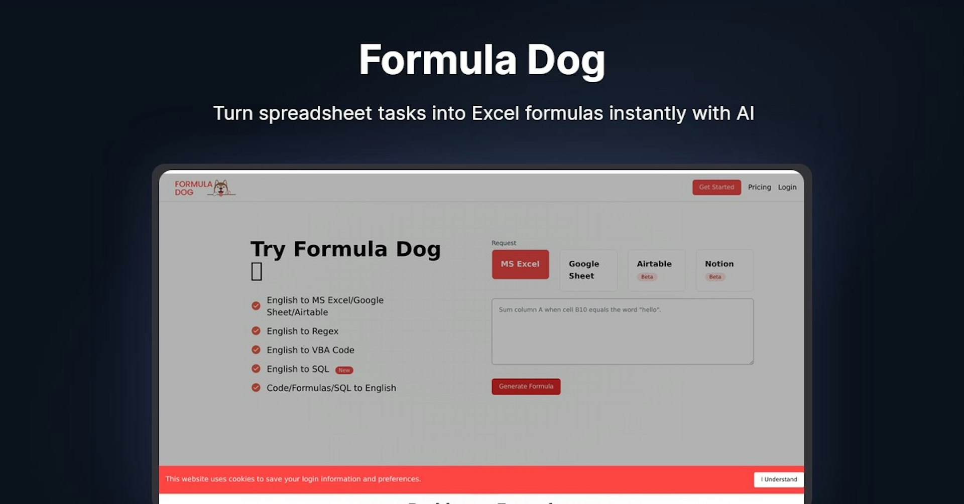 Formula Dog