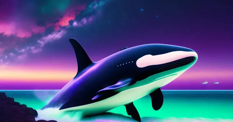 orca breaching wallpaper