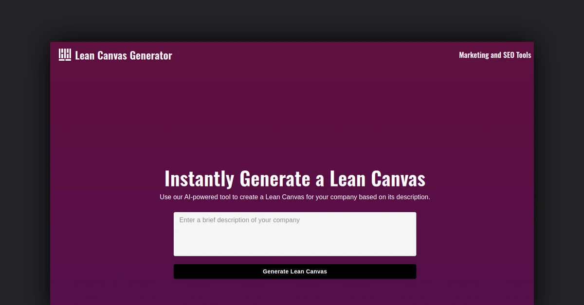 Lean Canvas