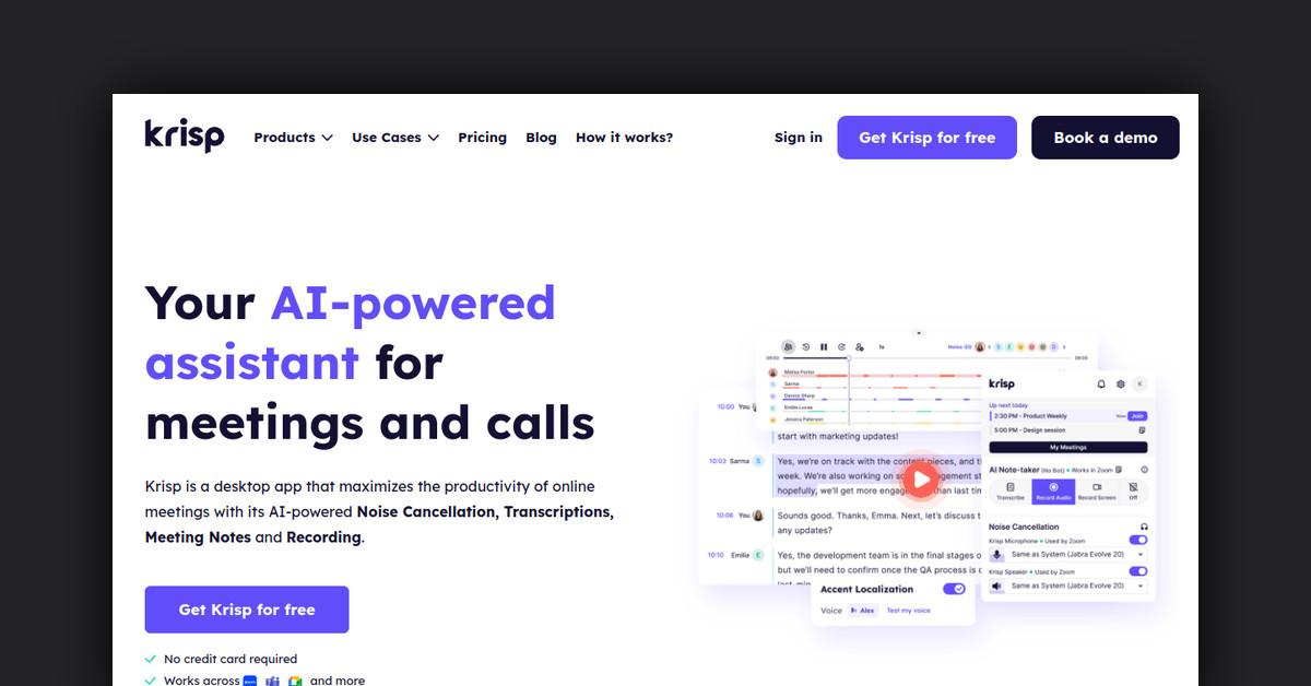 Krisp AI Meeting Assistant