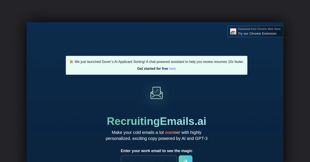 Recruiting Emails AI by Dover