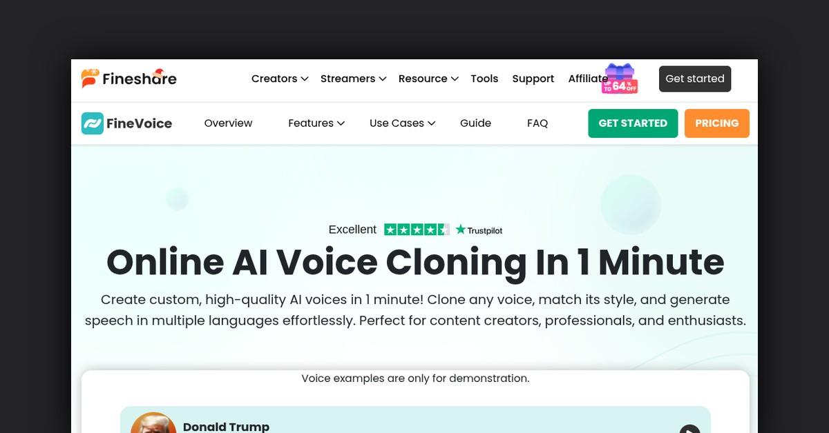 FineVoice AI Voice Cloning
