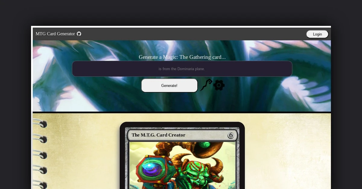 MTG. Card Creator