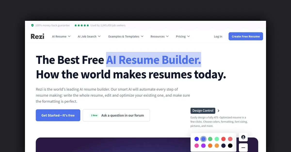 Rezi AI Resume Editor: AI-Powered Resume Builder | Deepgram