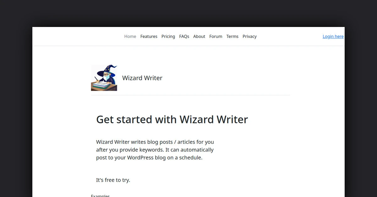 Wizard Writer