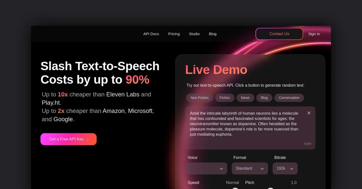 Text-to-Speech API - Unreal Speech
