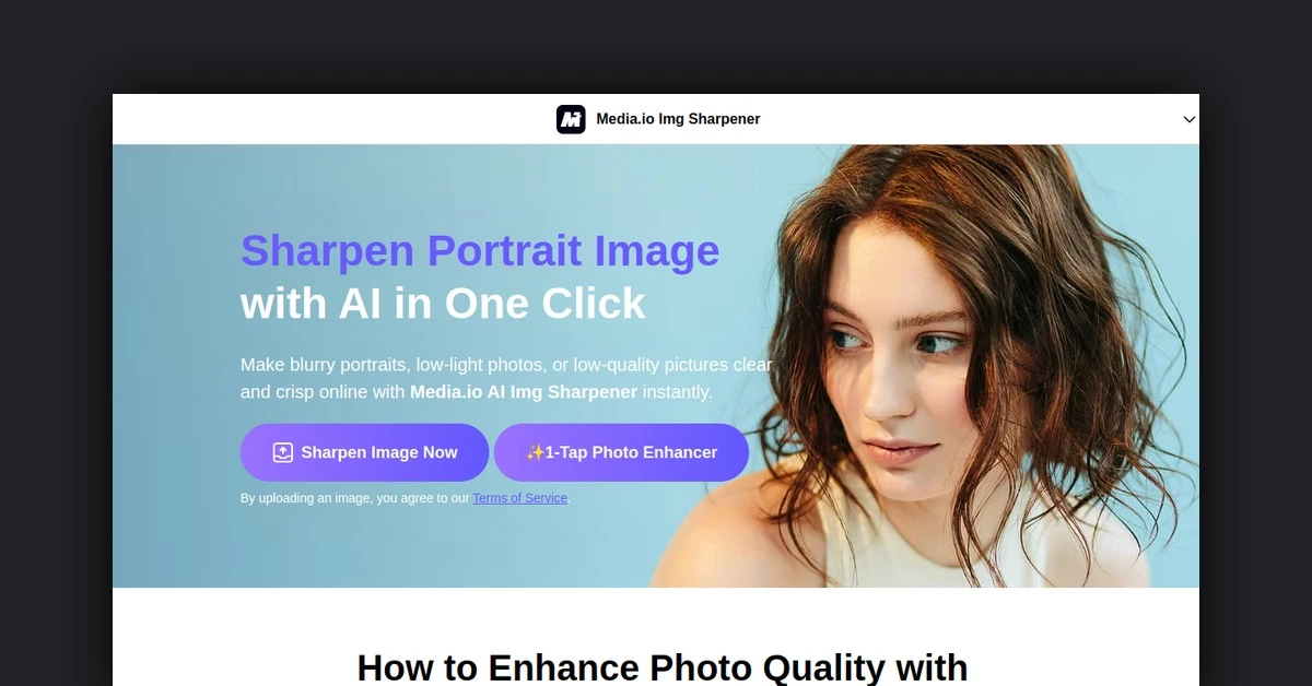 AI Image Sharpener by Media.io