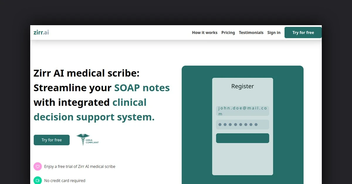 Zirr AI Medical Scribe