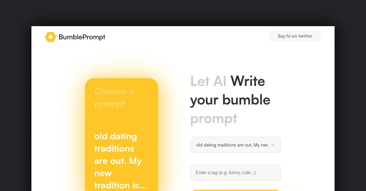 Bumble prompts