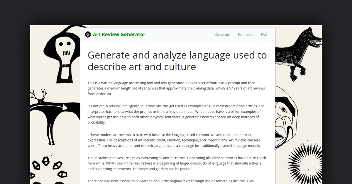 Art Review Generator