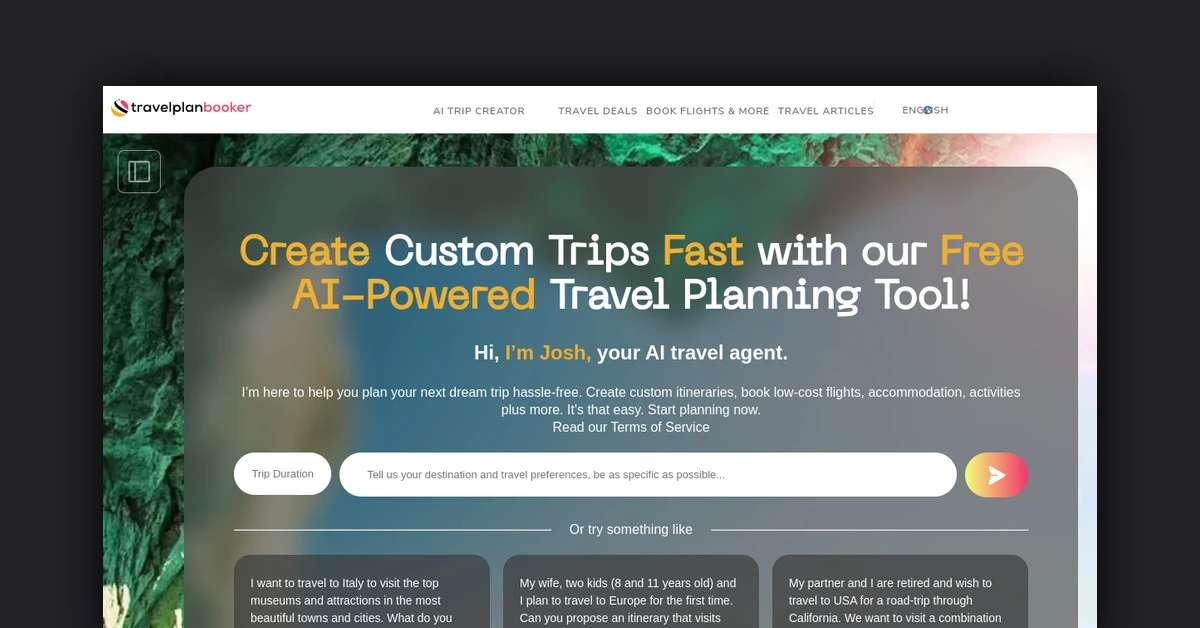 AI Trip Creator by travelplanbooker