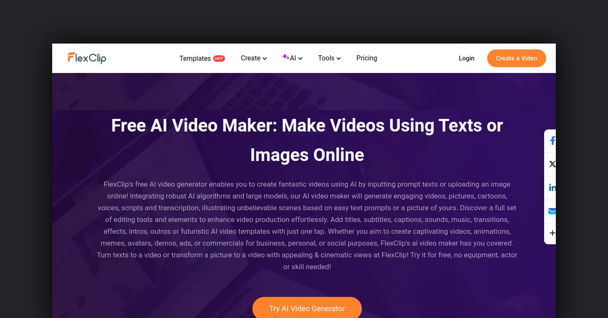FlexClip AI Video Generator