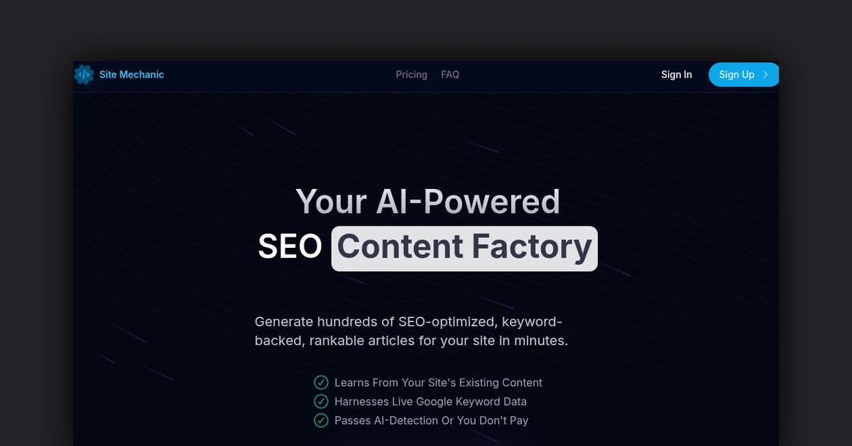 Site Mechanic