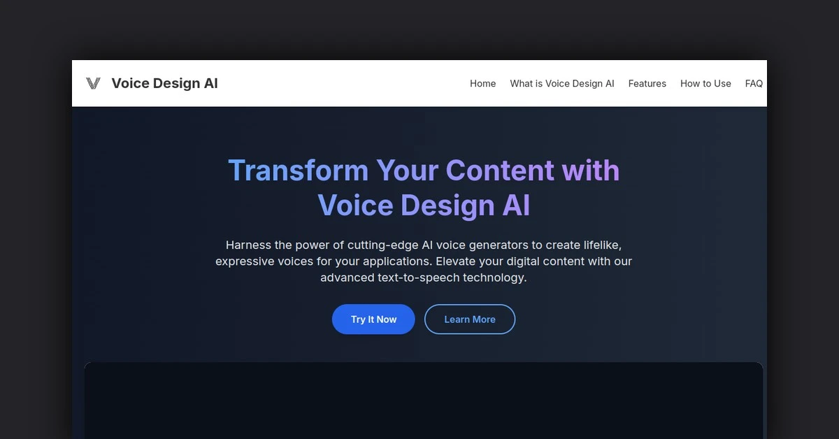 Voice Design AI