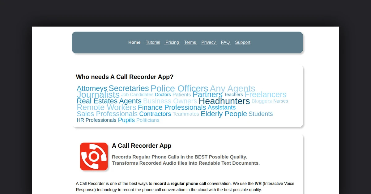 A Call Recorder App