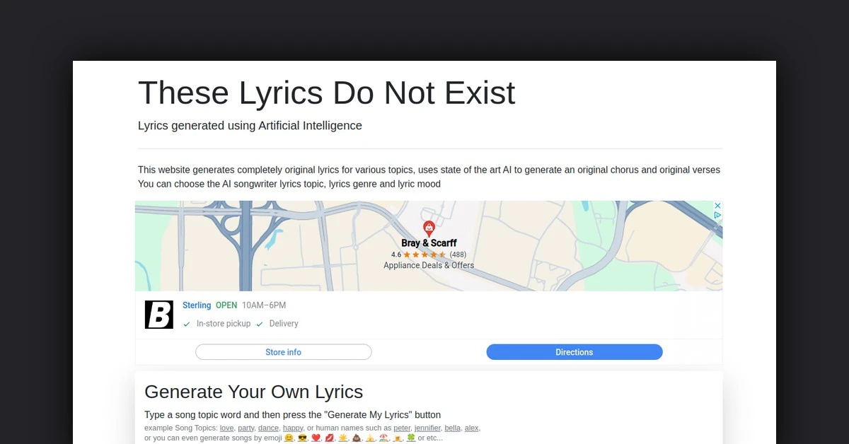 AI Lyrics Generator