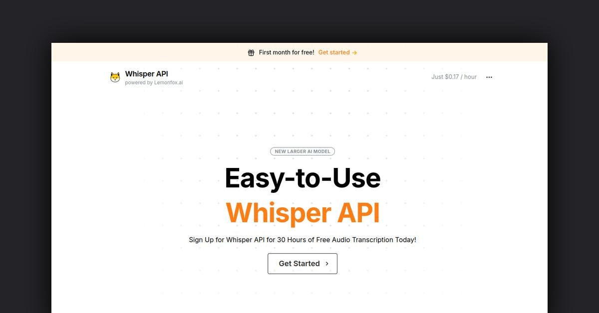 WhisperAPI