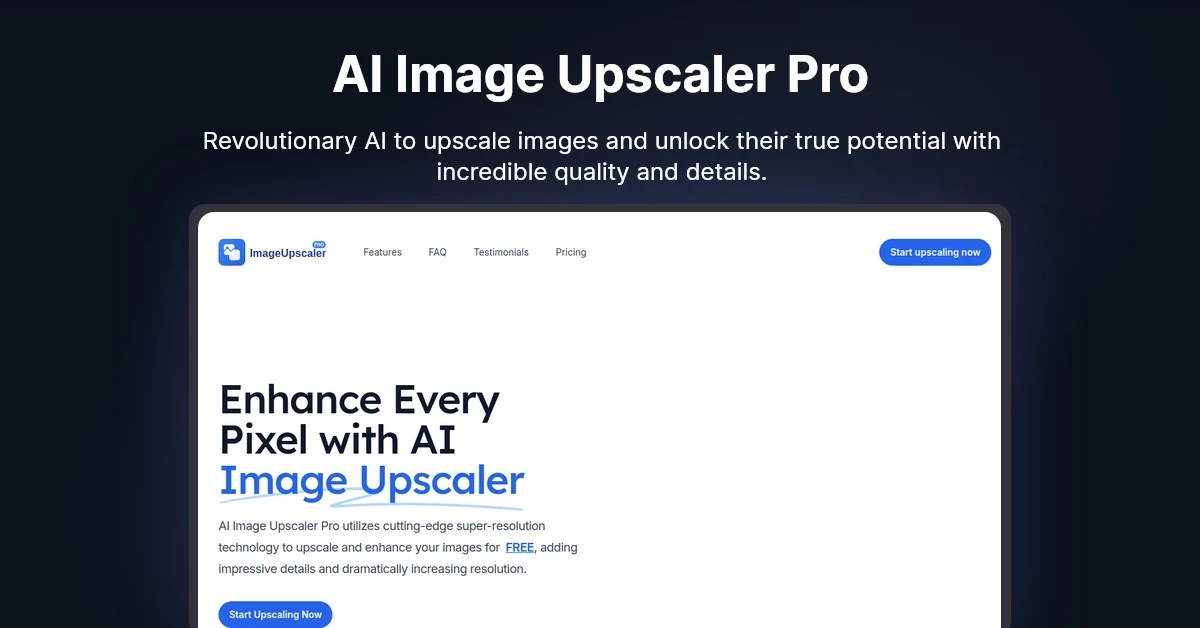 AI Image Upscaler Pro
