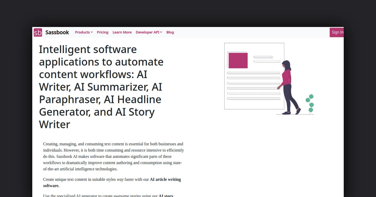 Sassbook AI Writer