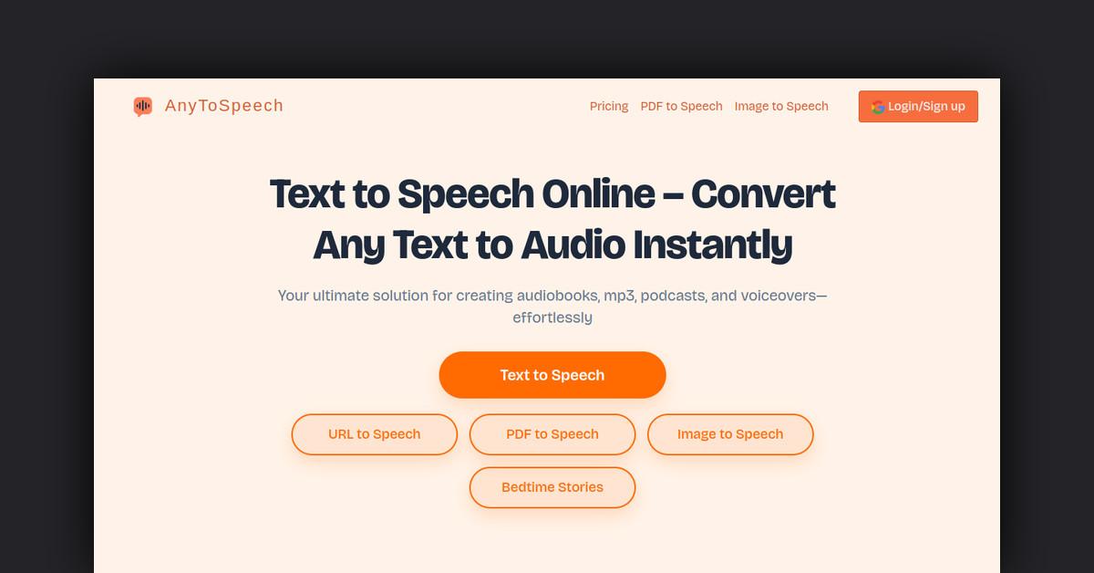 AnytoSpeech