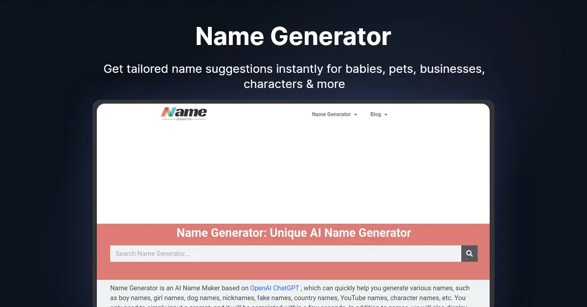 Name Generator: AI-Powered Tool for Unique Name Ideas | Deepgram